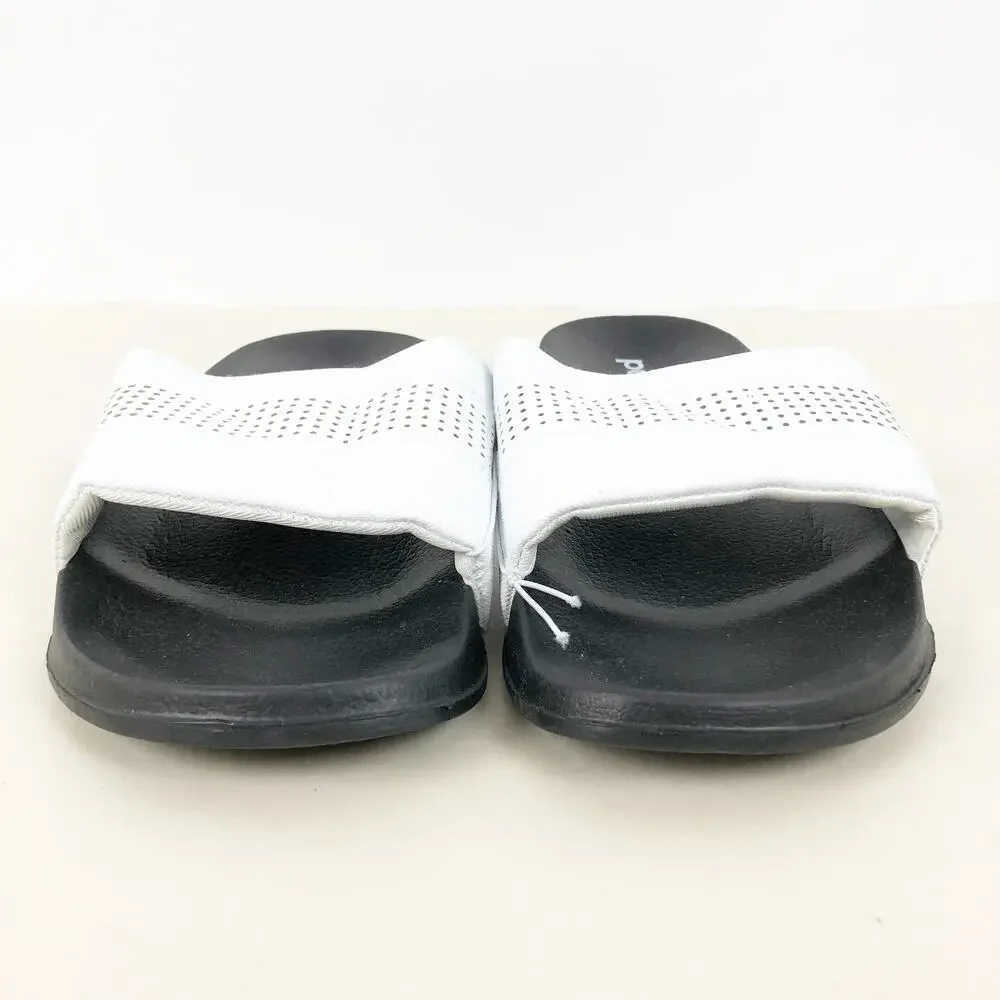 Abound Womens Sloane Sandals Size 8 Black White Pool Slides Slip-On NWOB